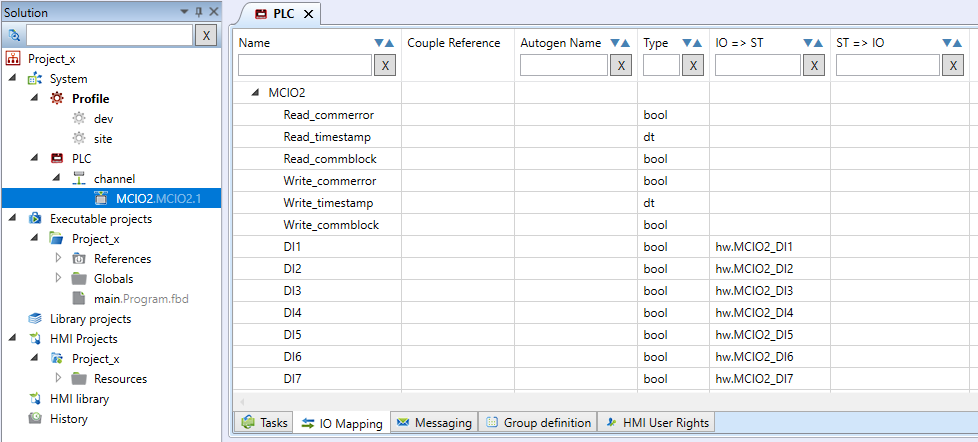 IO Mapping with Autogen in Mervis IDE