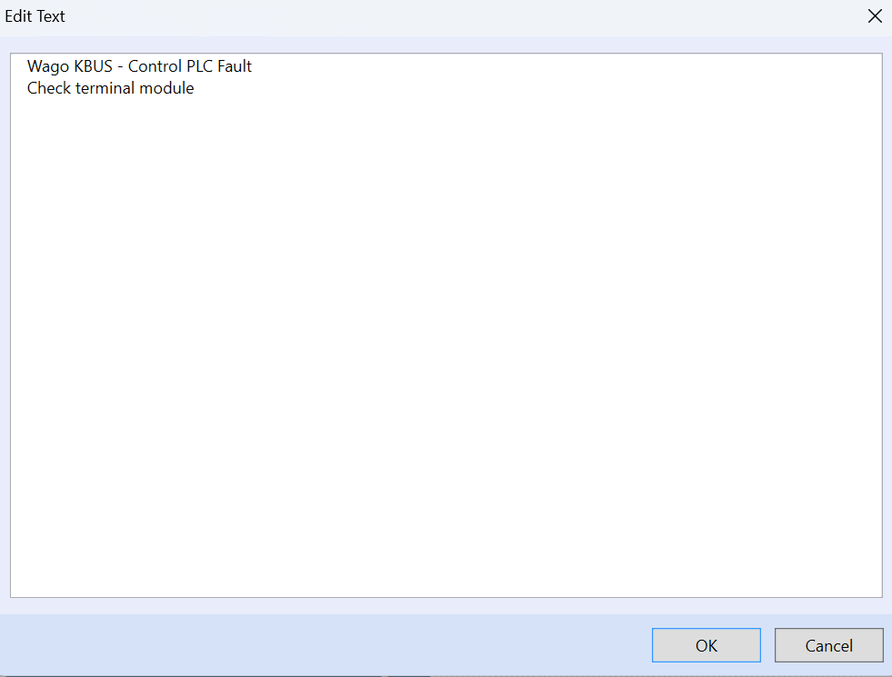 Edit Text Dialog Box in Mervis IDE