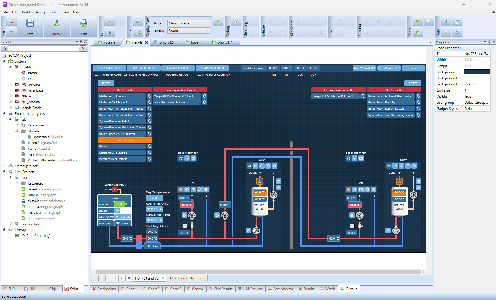 Mervis IDE HMI Editor Workspace